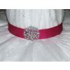 Hot Pink Ribbon with Diamante embellishments - design option for 3 tier table centrepiece on your sweet table.