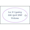 Personalised label with diamante trim