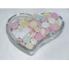 Crystal heart-shaped dishes