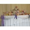 Wedding sweets buffet table with 35 varieties of sweets, chocolates and candy presented in over 80 silver and crystal dishes with real silver serving spoons and tongs and lots of sparkle
