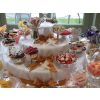 Hearts and doves, silver and crystal to present your 35 sweets and candy choices for your sweets buffet table