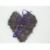 20cm Purple Rustic Heart