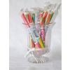 Crystal jars trimmed with ribbon