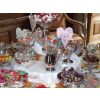 A unique sweets buffet table presented in silver and crystal dishes. You choose your 30 varieties of sweets and candy