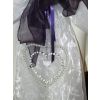 17cm triple heart with pearls, crystal and diamante to decorate your wedding sweets buffet banquet table