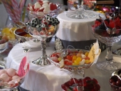 Your sweets table will be presented in real silver and crystal dishes and bon bon jars