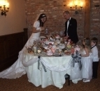 The Bride and Groom have 1st pick and mix from their Wedding sweets and candy table
