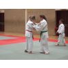 Grading day: contests for 3rd kyu and above
Chloe Tooby from Southampton Samurai fighting for her grade