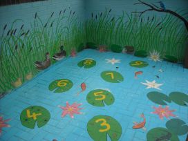 Detail of pond mural