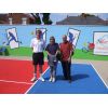 Mike with Mr & Mrs Sheddan. Mrs Sheddan is the Headteacher at Great Meols Primary School.