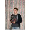 Daniel Jones with the recently presented Club trophy awarded to the Bertram Men's Champion