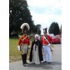 Placing a wreath on William Courtneys grave