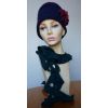 Morag - Toque - Flower decoration with red beads