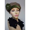 Rhona - Beret with beautiful vintage glass button