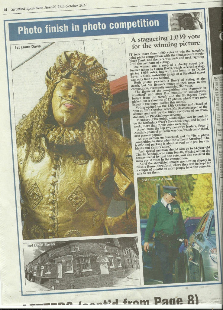Winner of Stratford Herald Photo Competition