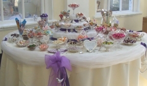 Sweets buffet table at Blenheim Palace