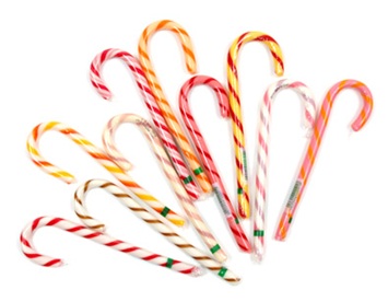 Candy canes for wedding favours with a difference with your sweets buffet table