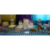 Part of the 30' sweets buffet for the Keble college ball, Oxford University, for 1400 guests. Mad Hatter's tea party theme.