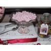 20 varieties sweets table with a mixture of modern and vintage dishes and jars