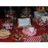 An appropriate Sweets buffet welcome sign is designed for each candy table