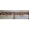 Wedding sweets buffet table, 12' long, for 150 guests, with 25 varieties at Hothorpe Hall