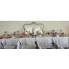 Wedding sweets table for 100 guests with 34 varieties.  The bride chose not to have table decoration or jar tags.