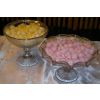 Your sweet table will have a mixture of vintage and modern dishes, bowls and jars for your chosen 20 varieties of sweets and chocolates.