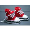 Red Converse style baby booties