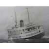 The BEN-MY-CHREE approaching Douglas in heavy weather in February 1974.