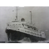 The BEN-MY-CHREE approaching Douglas in heavy eather in February 1974.
