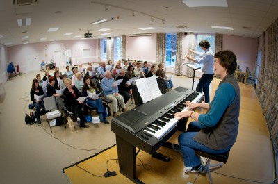 West End Singers hard at work!