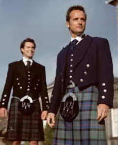  Black Watch and Flower of Scotland Tartan kilts.