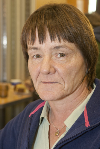 Julia (nickname Rosser), a Northampton-homeless success story.