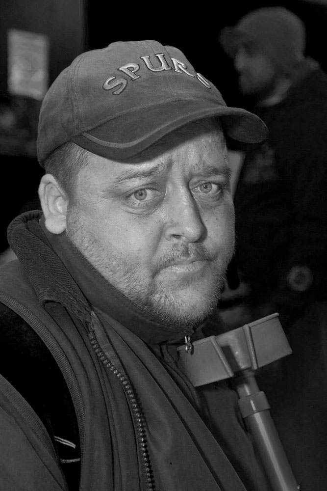 Homeless Barry, from Northampton, who's working hard to get his life straight again.