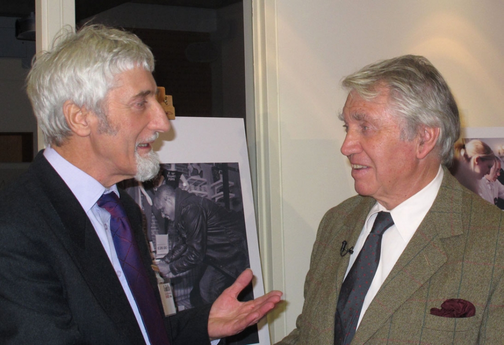 Discussing my 'Faith Through A Lens' competition entry with Don McCullin