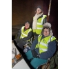 Members of the Hope Centre team supervising the 2013 annual sponsored sleepout at St Giles Church, Northampton.