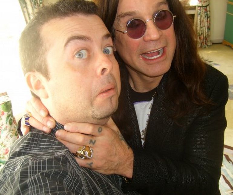 Author Jason Arnopp with Ozzy Osbourne