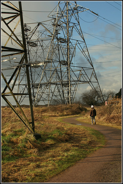 electricity pylons in the countryside - copyright Ben Salter