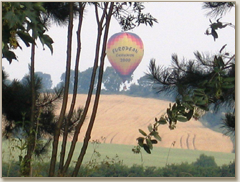 Hot air Ballon rising near Bruntingthorpe