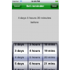 Reminder from 1 minute to 30 days before