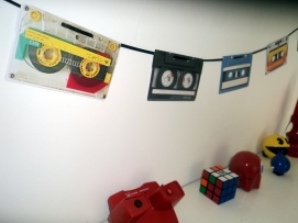 Retro Cassette Tape Bunting