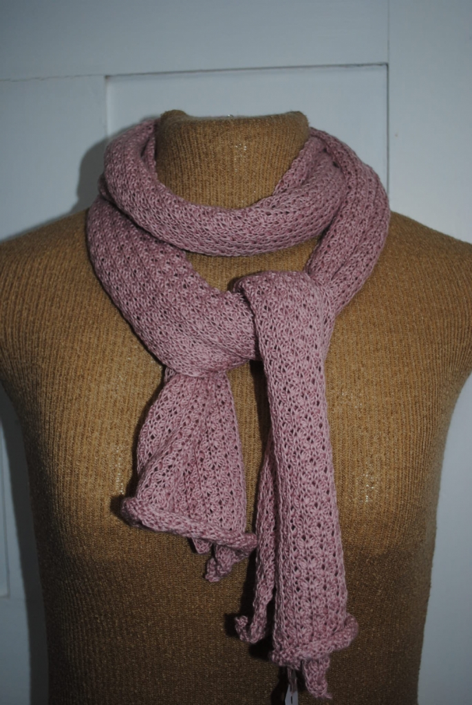 Vintage Pink Lacy Scarf