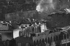 Charaf Sharief after the destruction by terrorist. This was very calculated attack on Kashmir's values and historical heritage.