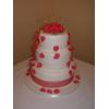 Red Rose wedding cake