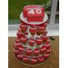 Liverpool Football shirt cake and cupcake tower