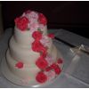 Cascading Roses for a Christmas Wedding