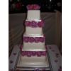 Magnificnet Rose Square Wedding Cake