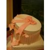Coral Spotty and Striped Parcel Cake- Hat Box