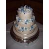 Blue floral wedding cake