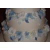 Blue Floral Wedding cake